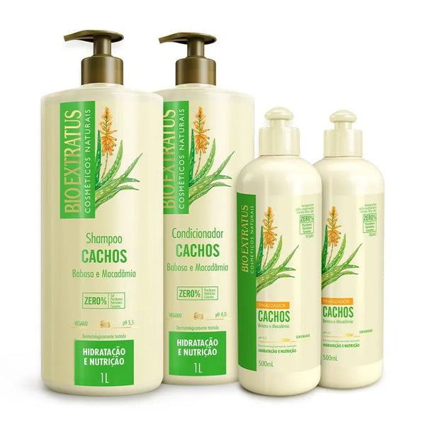 Kit Cachos (1L) Shampoo, Condicionador e Finalizador