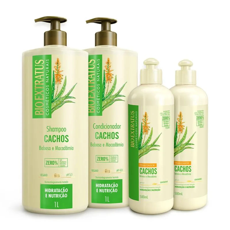 Kit Cachos (1L) Shampoo, Condicionador e Finalizador